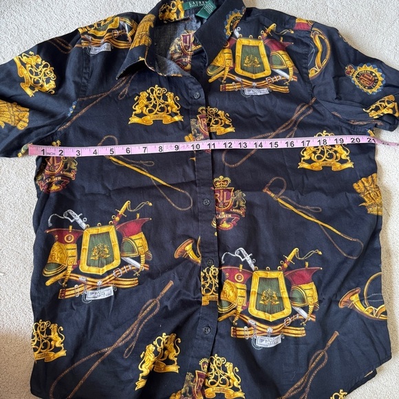 Vintage Ralph Lauren Equestrian Print Shirt L - Picture 11 of 12
